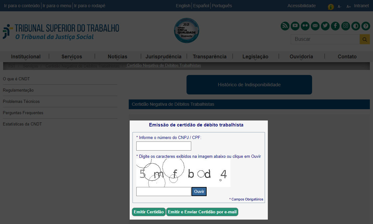 consultar processo trabalhista