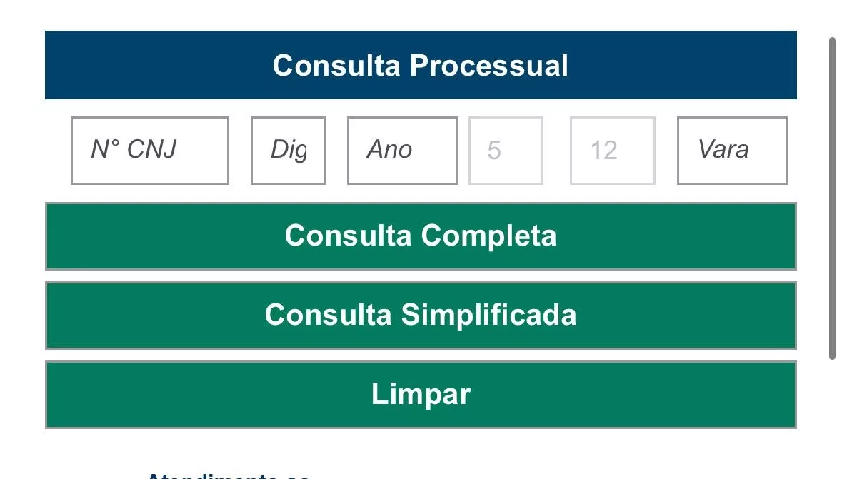 consulta processual exemplo